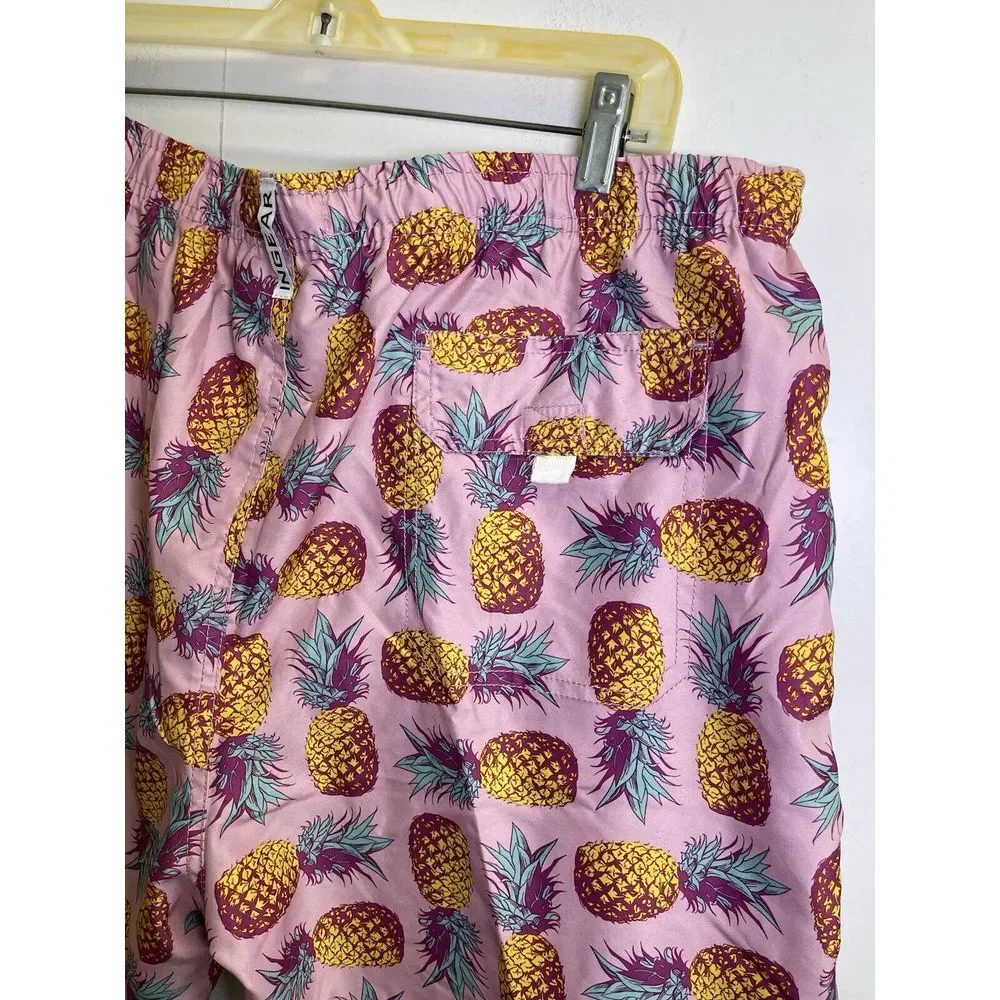 Ingear Swim Men's Size: XL (40/42) Pink Pineapple Print Trunks Key West, Florida